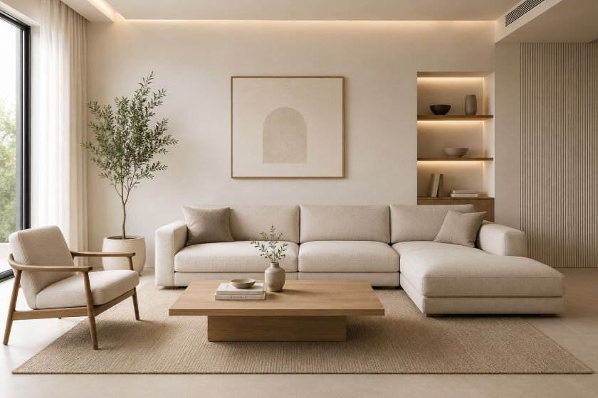 Minimalistic  living room furniture design 